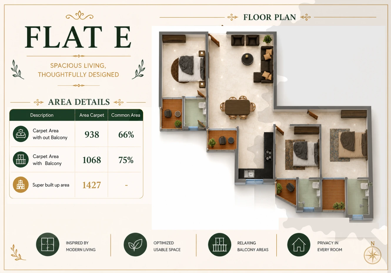 Flat E floor plan